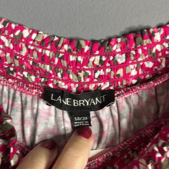 Lane Bryant Pink Polka Dot Off Shoulder Flowy Top Size 18/20 - Picture 6 of 9